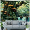 thumbnail image 4 of Shiartex Fairy Tales Magical Forest Tapestry, Nature Tree of Life with Elves Landscape Tapestry Wall Hanging for Living Room BedRoom Decoration Green Painting, 4 of 6