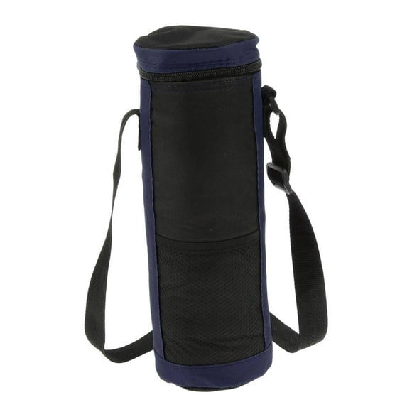 Bolsa térmica compacta de 2 litros para vino, para viajes, camping, con forro de aluminio, aislante y ligera. Azul