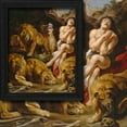 thumbnail image 2 of 3S Brother's World Classic Art Masterpiece Curtain Series Sir Peter Paul Rubens Daniel in the Lions' Den Room Darkening Décor 2 Curtain Panels Made in Turkey - Each Panel (52"Wx108"L), 2 of 6