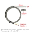 thumbnail image 4 of Thermocouple Temperature Sensor, 1/8in NPT Thread Male Plug K Type Thermocouple  High Accuracy  for Industrial Processes, 4 of 8