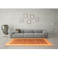 thumbnail image 3 of Ahgly Company Machine Washable Indoor Rectangle Oriental Orange Traditional Area Rugs, 7' x 9', 3 of 4