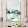 thumbnail image 2 of Designart 'Dark Blue Mountain Landscape Winter Minimalistic' Modern Framed Canvas Wall Art Print, 2 of 5