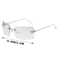 thumbnail image 2 of Rimless Y2K Sunglasses for Women Men Fashion Wrap Around Sunglasses Tinted Lens 2000s Sun Glasses Shades Butterfly, 2 of 4