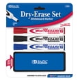 thumbnail image 1 of Bangkit 1208-24 Marqueur Effaçable à Sec BAZIC 3 Couleurs Assorties avec Gomme, 1 of 1