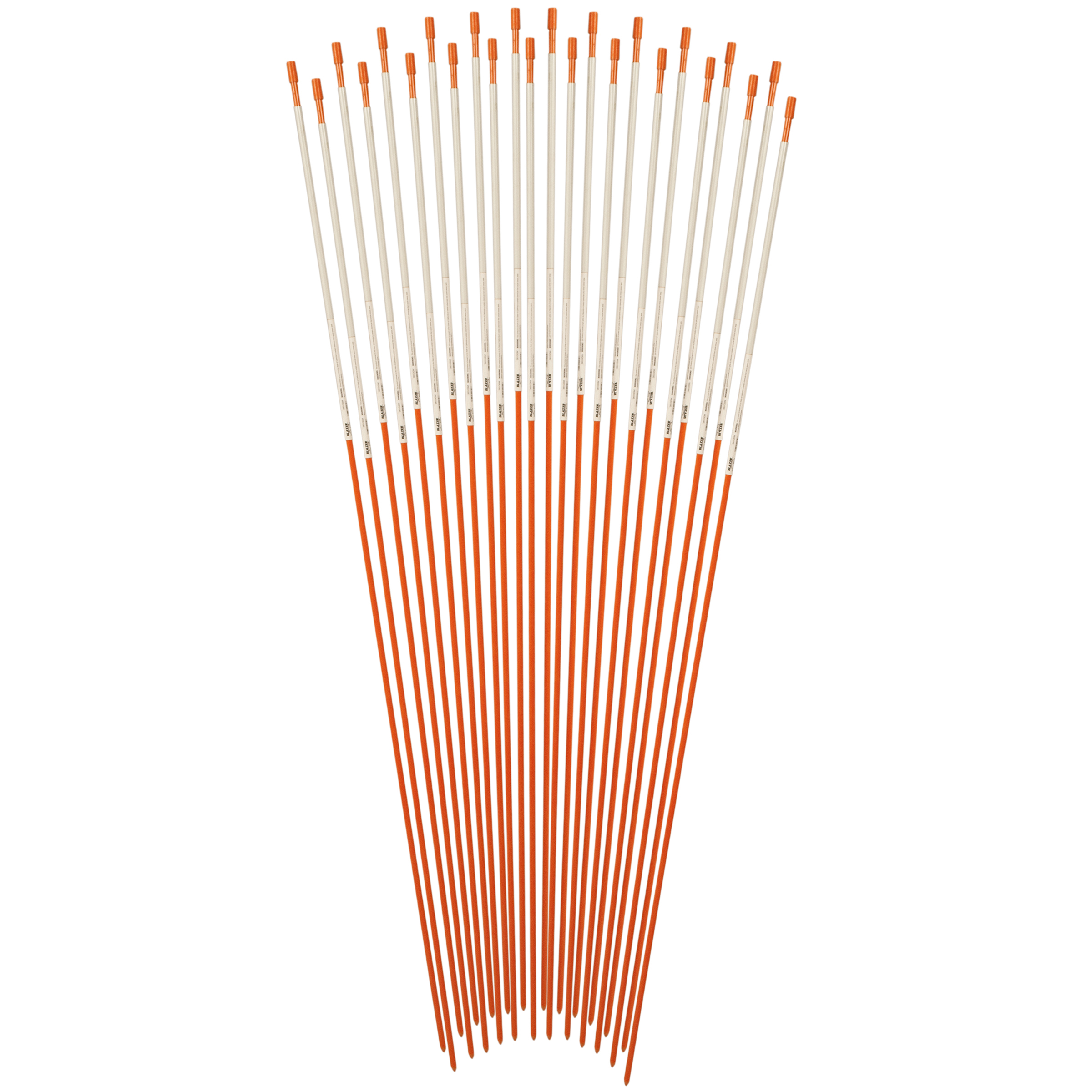 Blazer 4 Pack 48 inch Driveway Marker Orange/White Reflective Staffs