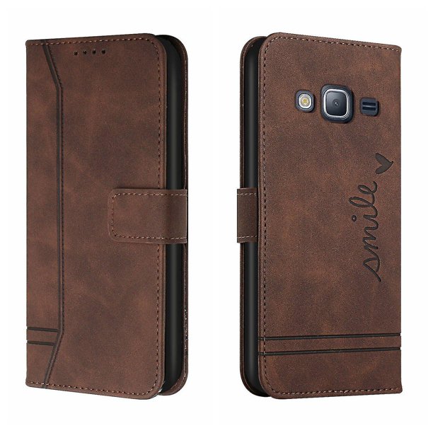 Funda con tapa estilo vintage para Samsung J2 Prime G530, ranura para múltiples tarjetas, protección total, estilo retro, material PU+TPU