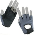 thumbnail image 2 of Guantes de entrenamiento con soporte para muñeca para mujeres y hombres, guantes de levantamiento de pesas, guantes de gimnasio sin dedos para ciclismo, entrenamiento, flexiones M, 2 of 5