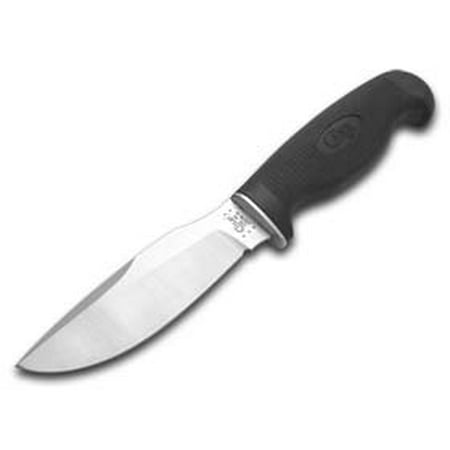 Drop Point Hunter Leather CASE XX Lightweight Black Synthetic Drop Point Fixed Blade Hunter Stainless Knife Knives ()