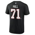 thumbnail image 3 of Men's Fanatics Taylor Hall Black Chicago Blackhawks Authentic Stack Name & Number T-Shirt, 3 of 3