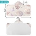 thumbnail image 4 of Yayeee Kids Hooded Towels Toddler Soft Absorbent Beach Bathing Wrap 50" x 23.5", Purple Watercolor Seashells, 4 of 5