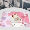 thumbnail image 5 of Kuromi And My Melody Placemats for Dining Table Set of 4, Decorative Place Mats for Kitchen Table Heat Insulation Stain Resistant Table Mats 12 X 18 Inch, 5 of 8
