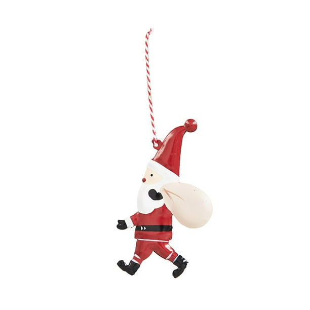 Colgante navideño de hierro, creativo, para colgar, decoración navideña para fiestas. Papá Noel un