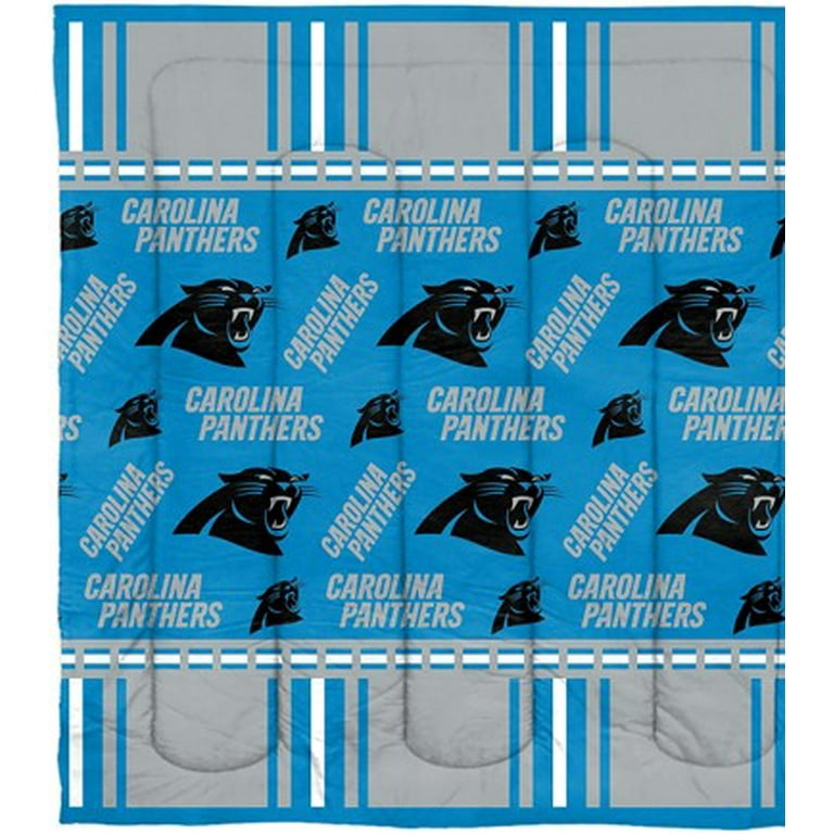 NFL Carolina Panthers Bed in Bag Set Full Size Team Colors 100 Polyester 5 Piece Set