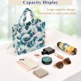 thumbnail image 5 of FORMRS Womens Corduroy Tote Bag Crossbody Shoulder Purse Handbag with Detachable Strap, Green Ocean Waves Pattern, 5 of 7