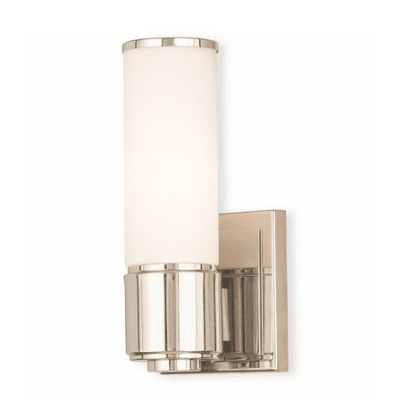 

Polished Nickel Tone Finish Wall Sconces Steel Material Candelabra Base 5 Wide 1 Light Fixture