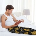 thumbnail image 5 of Naloa Hohey Bee Golden Embroidery Pajama Pants Men, PJ Bottoms, Sleep & Lounge Pants-XX-Large, 5 of 6