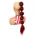 thumbnail image 5 of Offres Naittoop Rallonges de Queue de Cheval Blondes pour Femmes Rallonge de Queue de Cheval Extra Longue Style Protecteur de Queue de Cheval Bouffante Queue de Cheval Enveloppante avec Attache pour Cheveux pour Cosplay Quotidien We, 5 of 5