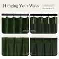 thumbnail image 4 of NICETOWN Olive Green Velvet Curtains 84 Inches Long for Living Room, Pinch Pleated Luxury Elegant Decorative Thermal Insulated Room Darkening Velvet Window Treatments, 40"x84", 2 Panels, 4 of 10