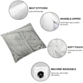 thumbnail image 4 of BANET Decorative Plush Velvet Throw Pillow Covers Sofa Accent Couch Pillows  for Bed Living Room Square Pillow Cases Silver Grey Gray White, 4 of 5