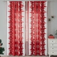 thumbnail image 5 of Cheapark Red Christmas Snowman Curtains with Rods - Themed Printed Sunshade for Windows, Festive Decor for Xmas Home & Living Room, 5 of 6