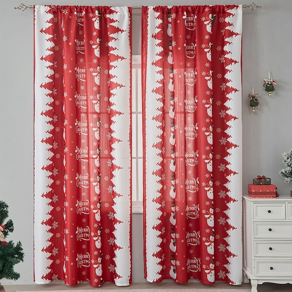 sruoe Curtains, Living Room Curtains, Bedroom Curtains, Modern Curtain, Christmas Curtains, Machine Washable Curtains for Bathroom Bedroom Living Room