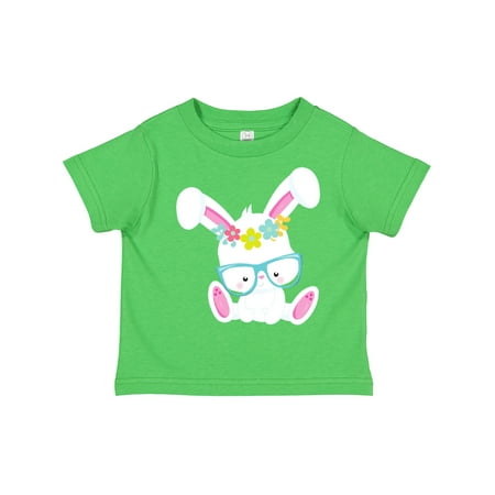 

Inktastic Hipster Bunny Bunny with Glasses Rabbit Flowers Gift Toddler Boy or Toddler Girl T-Shirt