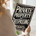 thumbnail image 7 of 2D flat 1pc, Private Property No Trespassing_ Iron Home&Seasonal Decoration, for Home, Office, Bathroom, Bedroom, Farm, Garden Best Gift, for a Friend room decor halloween 8*12inch, 7 of 7