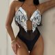 thumbnail image 2 of Gibobby Trajes de Baño Mujer Traje de baño sexy para mujer con borlas y bikini con correa(Negro,G), 2 of 5