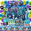 DMight Birthday Party Supplies for Game Fans,Video Game Party Decoration,121 Pcs Party Favors - Cake Topper, Bottle Label, Chocolate Sticker, Latex Balloon, Foil Balloon, Roll Paper Sticker, Banner