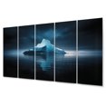 thumbnail image 2 of Designart "Blue Black Iceberg Frozen Beauty " Landscapes Metal Wall Décor Set, 2 of 5