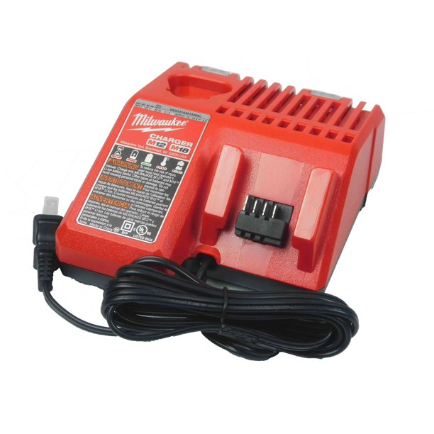 Caricabatterie Sostitutivo Multi-tensione Milwaukee M12-M18 – Doppia Porta, Compatibile Con Batterie 12V, 14,4V E 18V, Spina UE