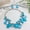 sky blue, variant on BOCAR Women's Beaded Strand Statement Necklace Beads Collar (N0002-Green)