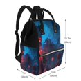 thumbnail image 2 of Fotbe Spooky Halloween Night Scene Mochila Maternidad - Lona de Sarga Impermeable, Mochila de Pañales de Gran Capacidad con Múltiples Bolsillos y Correas Ajustables, 2 of 6