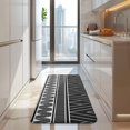 thumbnail image 4 of Black Geometric Striped Pattern Kitchen Rug Mat,Kitchen Runner Rugs Non Skid Washable,Decorative Kitchen Floor Mats for Kitchen,Sink,Laundry,17"x47.2", 4 of 7