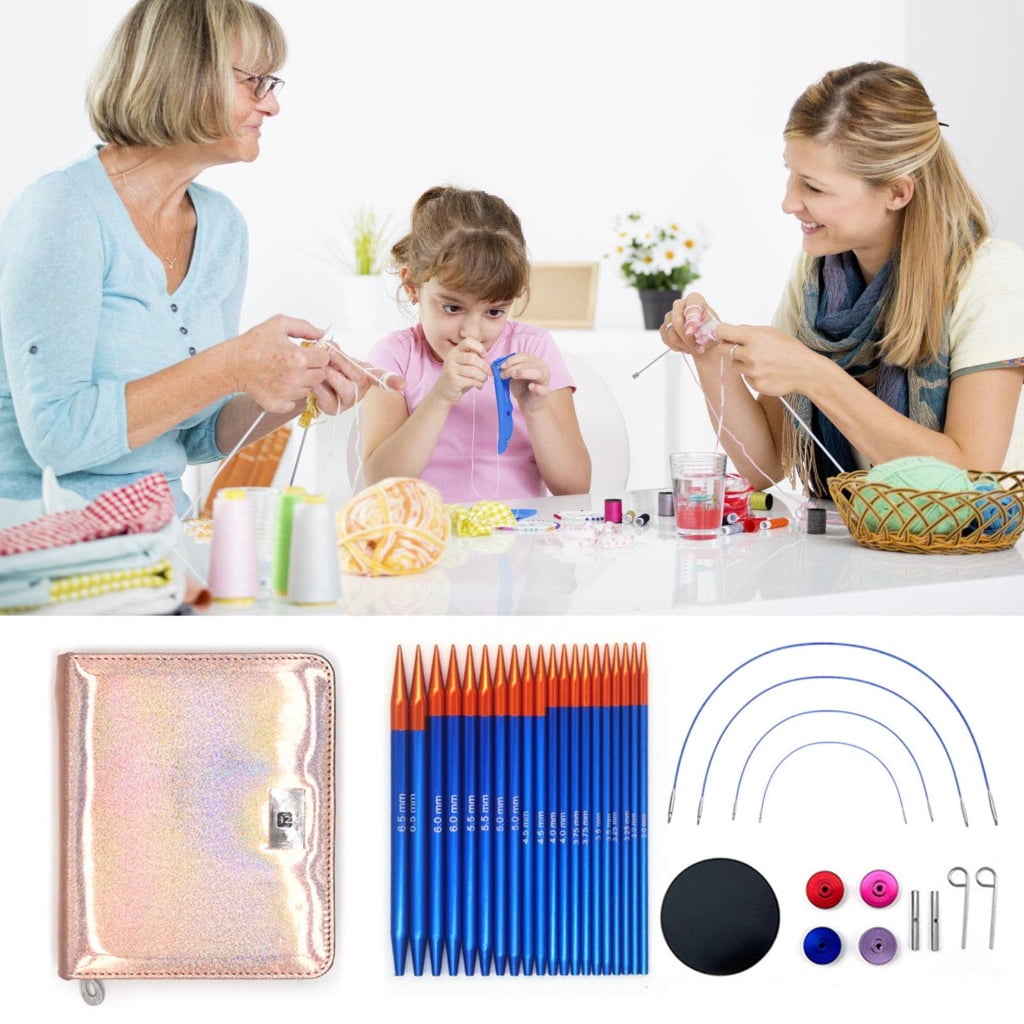 Geemin Interchangeable Circular Knitting Needle Set 3.0-6.5mm Circular Knitting Pins
