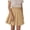 Khaki, variant on Girls' Uniform Skirts School Pleated Flared Elastic Waistband Mini Skorts Built in Shorts with Pockets