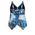 thumbnail image 4 of Avenue Women's Plus Size Sharkbite Print Tankini Top, 4 of 4