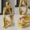 thumbnail image 6 of JUMRHFAN Set of 3 Gold Thinker Statues for Table Decor Abstract Art Sculpture Gold Figurines House Decorations for Home Living Room Office Shelf Bedroom, 6 of 9