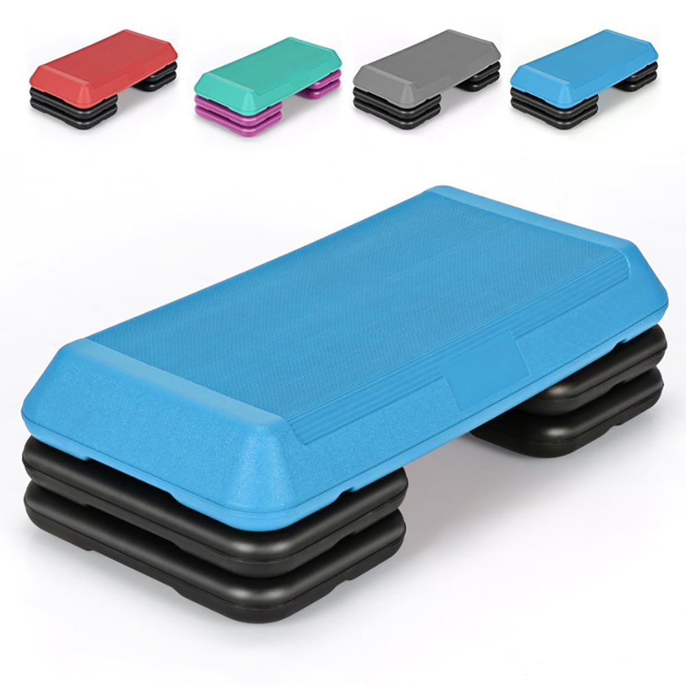 Goplus 32 Adjustable Workout Fitness Aerobic Step Equipment with Stackable 4 6 8 Risers Walmart