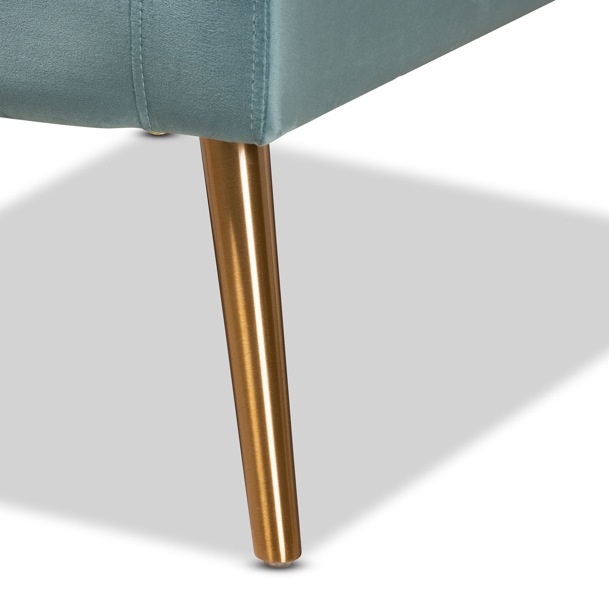 Baxton Studio Leland Club Chair, Light Blue