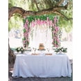 thumbnail image 7 of Viworld 2Pcs 6Ft/Piece Artificial Flowers Wisteria Garland Artificial Wisteria Vine Hanging Flower Greenery Garland for Home Garden Outdoor Wedding Arch Floral Decor (Pink), 7 of 7