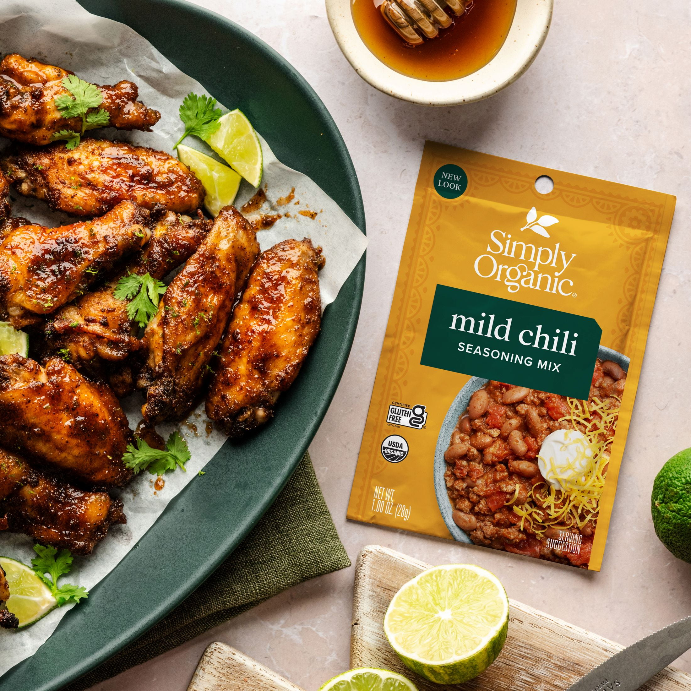 Simply Organic Mild Chili Seasoning Mix, oz Packet