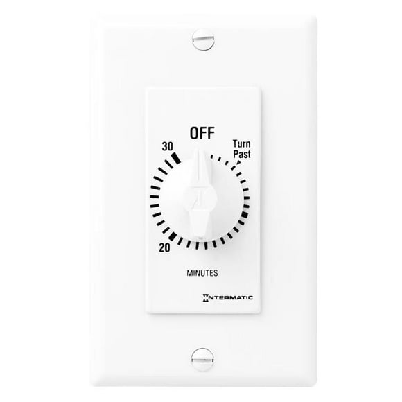 Intermatic Spring Wound Countdown Timer, 125-277 VAC, 30 Minute Max - White