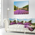 thumbnail image 2 of Designart Abbey of Senanque Lavender Flowers - Landscape Wall Throw Pillow - 16x16, 2 of 4