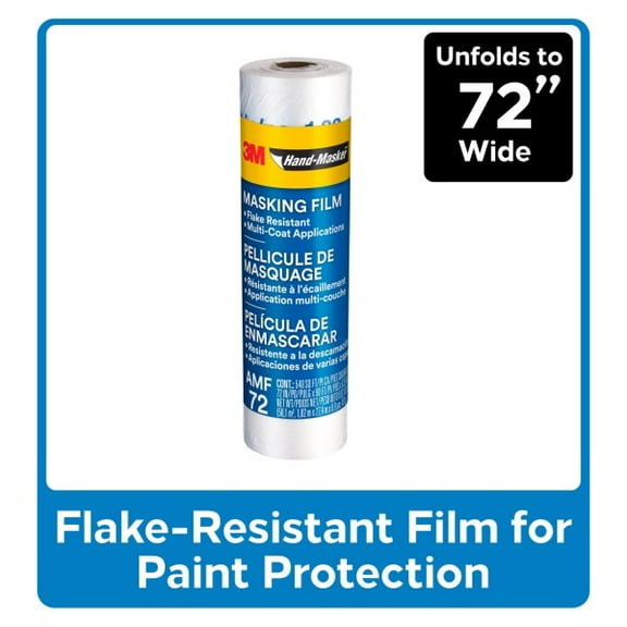3M Hand-Masker Advanced Masking Film, 72 in x 90 ft x .35 mil 1.82 m x 27.4 m x .00889 mm