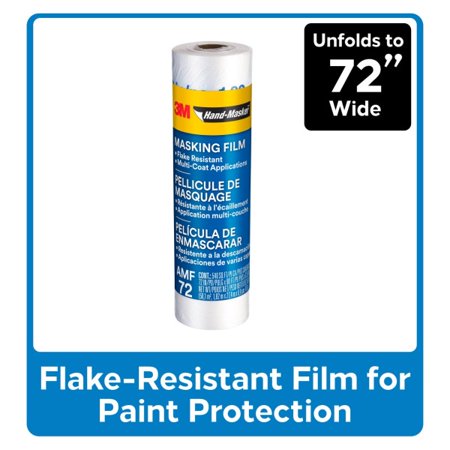 3M Hand-Masker Advanced Masking Film, 72 in x 90 ft x .35 mil 1.82 m x 27.4 m x .00889 mm