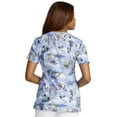 thumbnail image 3 of Tooniforms Scrubs Top For Women V-Neck Print TF633, 3 of 7