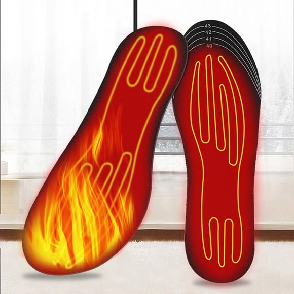 Kloware Semelles Chauffantes Électriques en Molleton à Chargement USB Coussin Chauffant Chaussures Chauffe-Bottes Pied 40-44