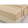 thumbnail image 2 of Full Rayon Made From Bamboo Sheet Set - Softer Than Cotton Full Size - Wrinkle Free - 16" Deep Pockets - 4 Piece - 1 Fitted Sheet, 1 Flat, 2 Pillowcases Full Beige, 2 of 3