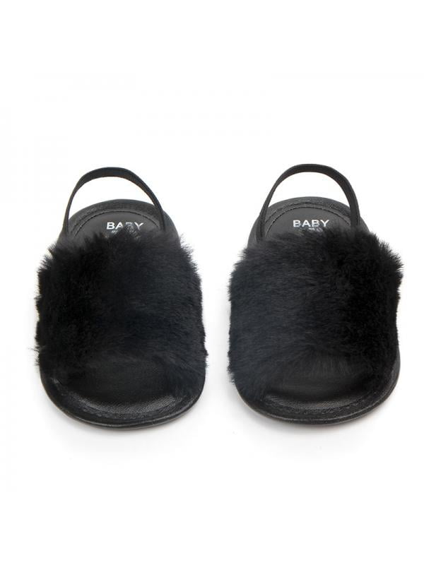 baby fur slide sandals
